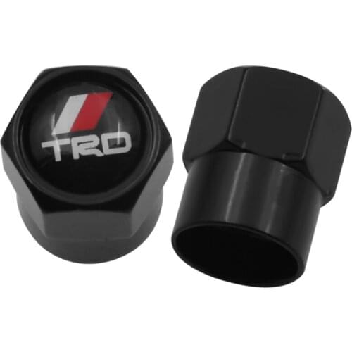 4PCS Car Wheel Tire Valve Caps Stem Plugs Cover for Toyotas Crown COROLLA REIZ TRD Racing LOGO Tire Car Accessories Auto gadget