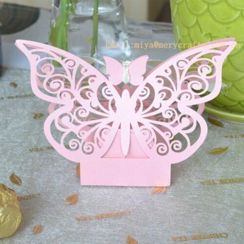 Laser Cut Wedding Party Centerpieces for Table Holiday Supplies/ wedding hollow butterfly candy box