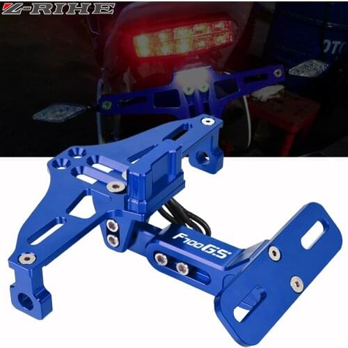 Motorcycle Adjustable Angle Aluminum License Number Plate Frame Holder Bracket FOR BMW F700GS F 700GS 2013 2014 2015 2016-2019
