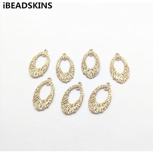 New arrival! 25x14mm 100pcs Oval shape Copper Charm/Connectors for Earrings parts,Accessories,hand Made Jewelry DIY