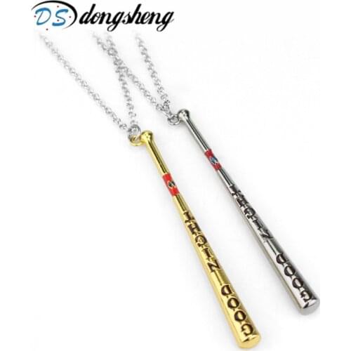 Movie Baseball Bat Necklace Necklace Holder For Gift Chaveiro Car Jewelry Men Souvenir Cosplay