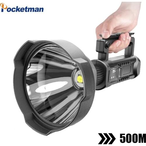 Portable XHP70.2 Torch Powerful LED Flashlight Waterproof Spotlight USB Rechargeable Searchlight with Base Fishing Light Lantern
