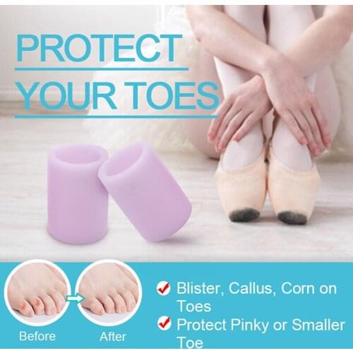 1 Pairs Finger Toe Protector Silicone Gel Cover Cap Pain Relief Preventing Blisters Corns Nail Tools Foot Care Toe Separators