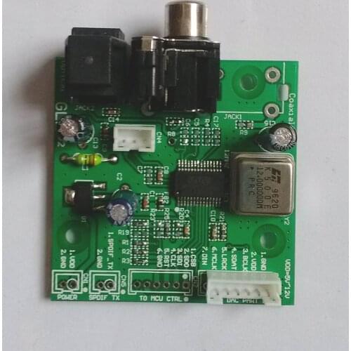 SPDIF Coaxial Fiber WM8805 Receiving Board I2S Output Left/right Aligned Output