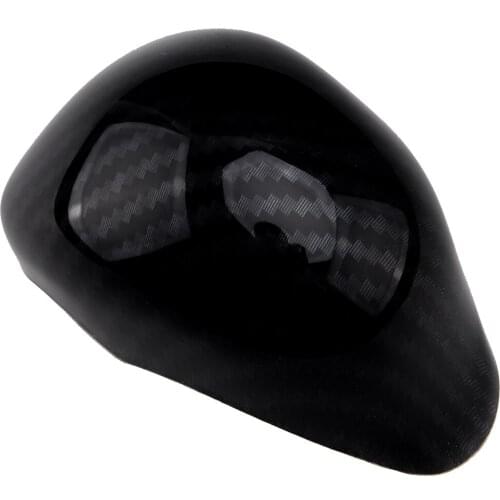 Carbon Fiber Style Car Gear Shift Knob Head Decoration Cover Trim Fit For Honda Civic 9th AT 2012 2013 2014 Plastic