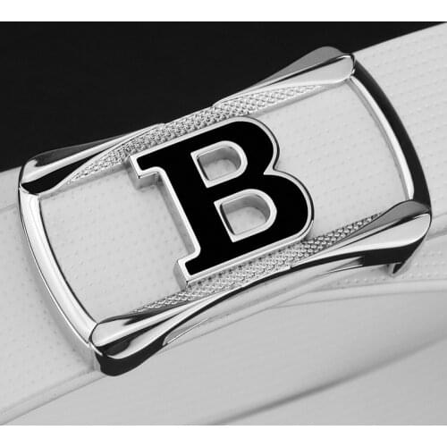 High quality Black Letter B buckle designer mens belt fashion luxury white corset belt genuine leather casual jeans Waist Strap