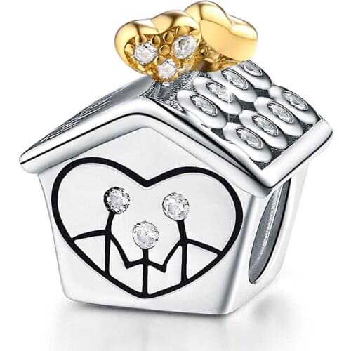 ANNA QUEEN Sweet Family House Pendant Home Shape Charms fit for Women Bracelets DIY Jewelry Gift FQ0049