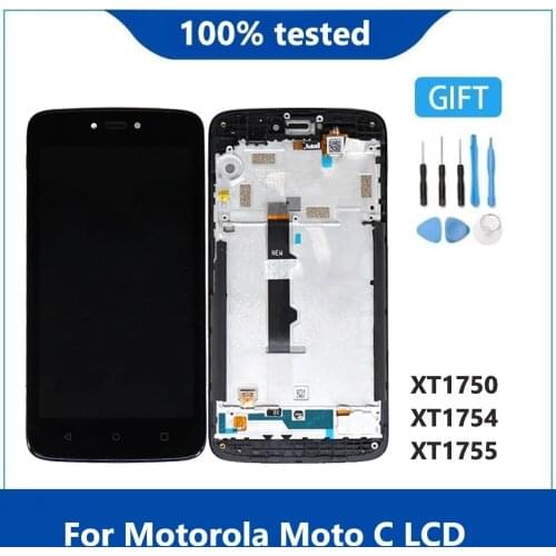 5.0" New For Motorola Moto C XT1750 XT1754 XT1755 LCD Display Screen Touch Sensor Digitizer Assembly Replacement New With Frame