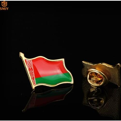 Euro Patriot Badge Republic Of Belarus Waving Flag Pin Badge Tie/Suit Souvenir Decoration Accessories