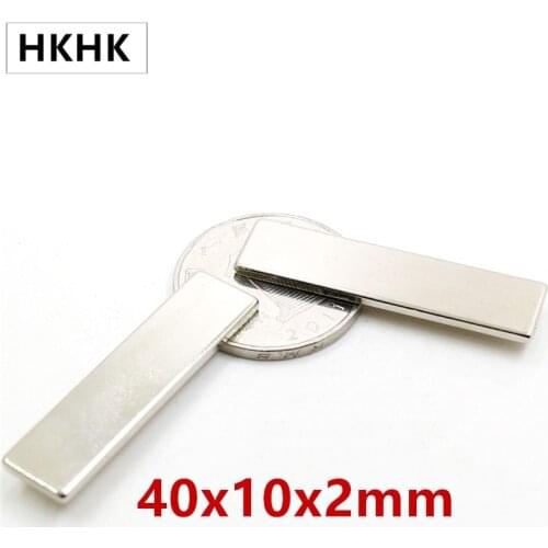 50PCS 40x10x2 Super Strong Sheet Rare Earth Magnet Thickness 2mm Block Rectangular Neodymium Magnets N42 40x10x2mm 40*10*2 mm
