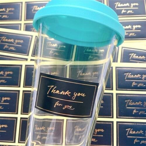 60pcs/lot New THANK YOU Hand Made Black Bottom Seal Sticker Baking Seal Label Sticker Two Color Selection