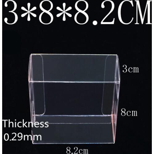 80Pcs/Lot 4.1*4.3*8.2CM Transparent PVC Small Car Mold Display Folding Boxes/Birthday and Party Gifts Packing Clear Match Box