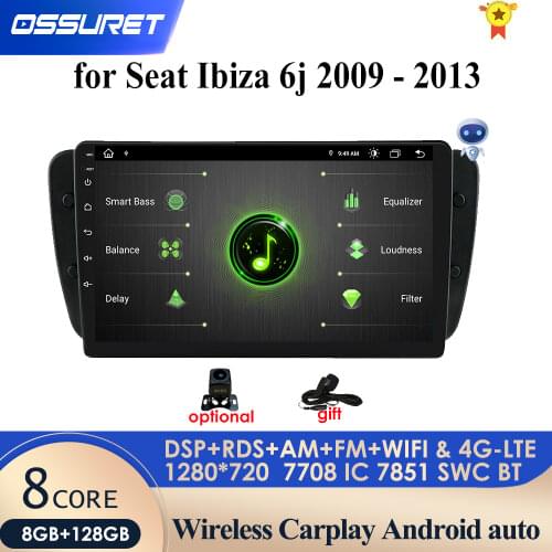 2G+32G Android 10.0 Car Radio Multimedia Video Player For Seat Ibiza 6j 2009-2013 Navigation GPS 2din autoradio NO dvd RDS WIFI
