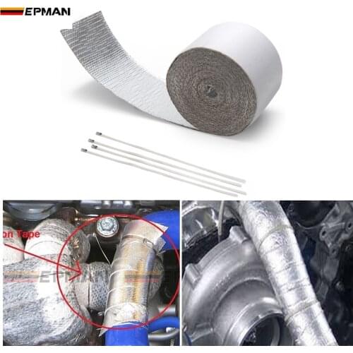 Car Aluminum Reinforced Tape Adhesive Backed Heat Shield Resistant Wrap For All Intake pipe For BMW E30 M20 325 EP-WR12DJ