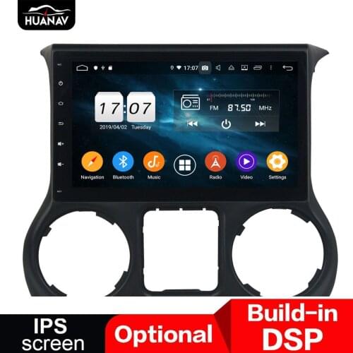 DSP Android 9.0 Car DVD Player GPS navigation For Jeep Wrangle 2010-2017 Car auto radio stereo multimedia player head unit Video