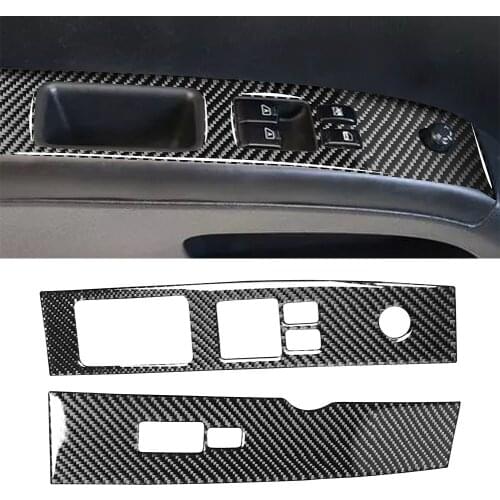Carbon Fiber Style Car Interior Window Lift Switch Panel Cover Trim For Nissan 350Z 2003 2004 2005 2006 2007 2008 2009