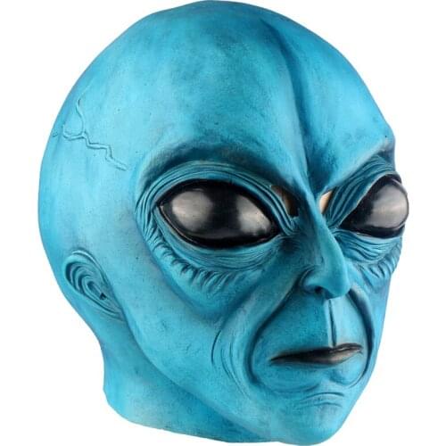 Alien Latex Mask for Adult Mardi Gras Halloween Cosplay Party Masquerade Costum Props Huanted House Decoration