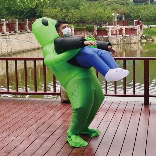 Alien Inflatable Costumes Green Anime Halloween Cosplay Adult Purim Christmas Carnival Party Role Play Suit ET Mascot Party