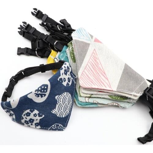 Pet Bibs Adjustable For Cat Small Dog Cute Collars Tie Necktie Scarf Triangular Bow Ties Pet Grooming Pet Accessories Gift