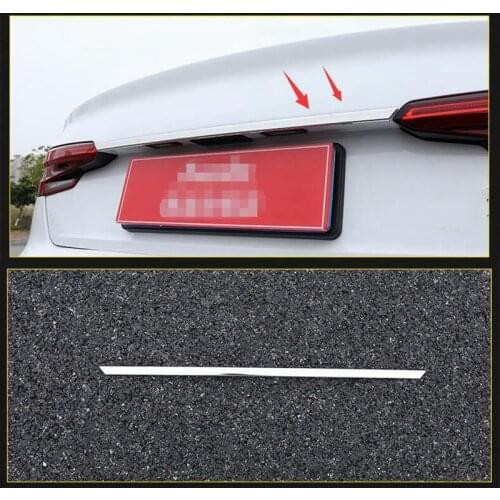 STAINLESS STEEL Rear Tail Tailgate Trunk Lid Molding Decoration Streamer Cover Trim Fit For Audi A4 B9 Sedan 2016 2017 2018