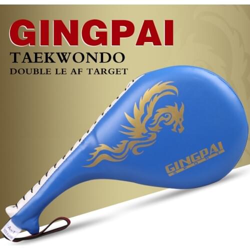 Wholesale Adult Kids Blue Taekwondo Double Kick Pad Target PU Leather Karate Kickboxing MMA Training Professional hand Target