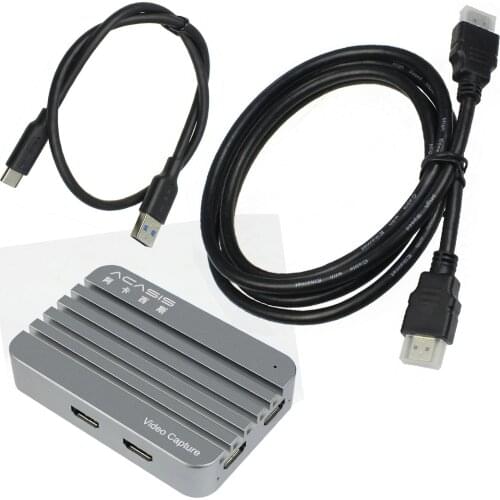 Acasis 4K 60hz HDMI-compatible Capture Card Audio Video Recording Game Live Streaming Type-C 1080p Video Capture for Switch PS4