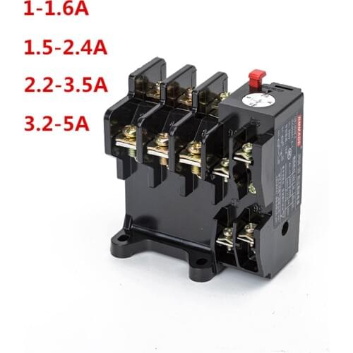 Thermal overload relay JR36-20 690V specification 1.6/2.4/3.5/5A high quality copper parts thermal overload protection relay
