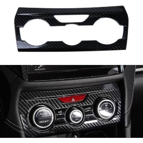 Carbon/Silver Air Condition A/C Control Switch Panel Cover Trim Moluding For Subaru XV 2018 2019 2021 Car Styling Accessories