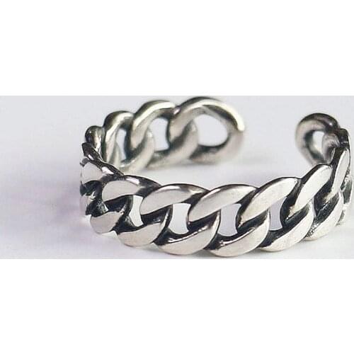 Vintage Silver Color Chains Rings for Women Bijoux Gift Female Adjustable Size Finger Rings Anillos Wholesale