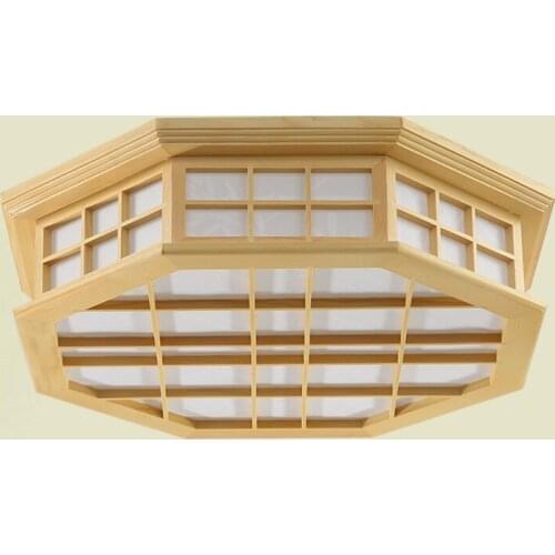 Indoor Lighting Washitsu Tatami Decor Ceiling Lights Japanese Style Shoji Lamp Wood and Paper Restaurant Living Room Hallway