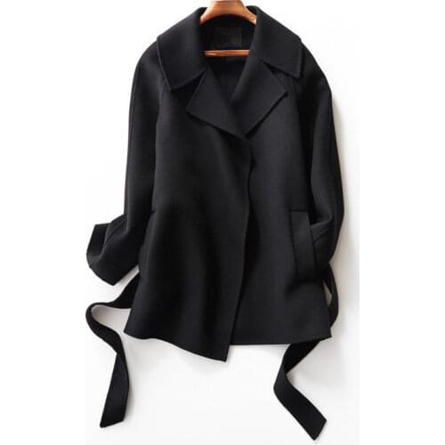 Double Sided Wool Coat Women 100% Real Wool Jackets Top Quality Slim Overcoat casaco de inverno feminino 2020 MF647