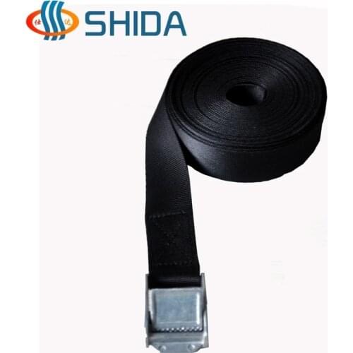 10Pcs/lot 2.5cmx50cm Metal Cam Buckle Ratchet Tie Down Strong Winch Nylon Strap Luggage Cargo Lashing Belt Free Shipping