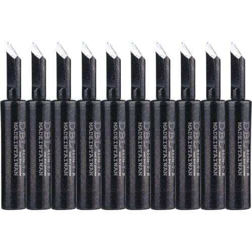 10Pcs/Lot Black Metal Soldering Iron Tip Lead-free 900M-T-SK Solder Tips For 936/852D Soldering Station Rework Welding Tool