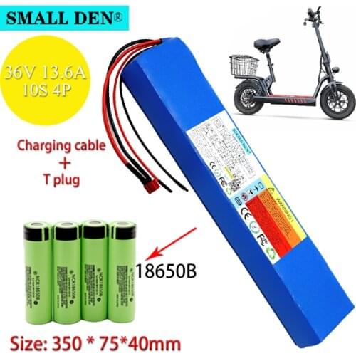36V 13.6Ah 10S4P 600W High power&capacity 42V 18650B lithium battery pack ebike electric car bicycle motor scooter with 15A BMS