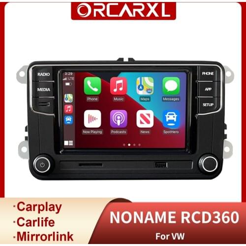 2 din Car Radio Carplay Noname RCD360 Bluetooth FM Audio Stereo USB/SD MIB Radio For VW Golf Passat Polo Jetta MK5 MK6 B6 B7 Eos