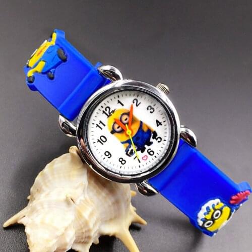 Cartoon style Childrens Watches Kids Students girls Quartz 3D Silicone strap Wrist Watch Clcok E07