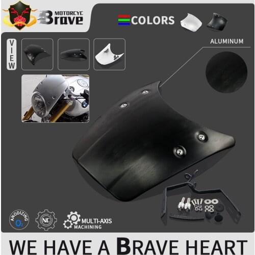 For BMW R NINE T NINET R9T R 9 T Racer Pure Urban scrambler 2014-2020 Motorcycle Windshield Aluminum Wind Deflector Windscreen
