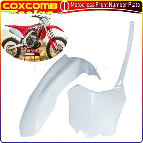 For Honda CRF450R CRF250R CRF 450 250 R 2009-2013 2012 Enduro Motocross Dirt Bike Front Fender Mudguard & Number Plate Cover