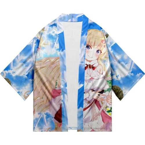 HOLOLIVE VTuber Tsunomaki Watame 3D Summer Holiday Women/Men Three Quarter Sleeve Sexy Style Blouse Kawaii Style Fashion Kimono