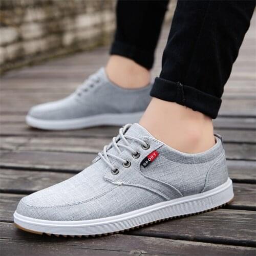 Men Casual Shoes 2019 New Canvas Shoes Men Breathable Casual Canvas Men Shoes Walking Men Shoes Homme Factory sales EUR39-44
