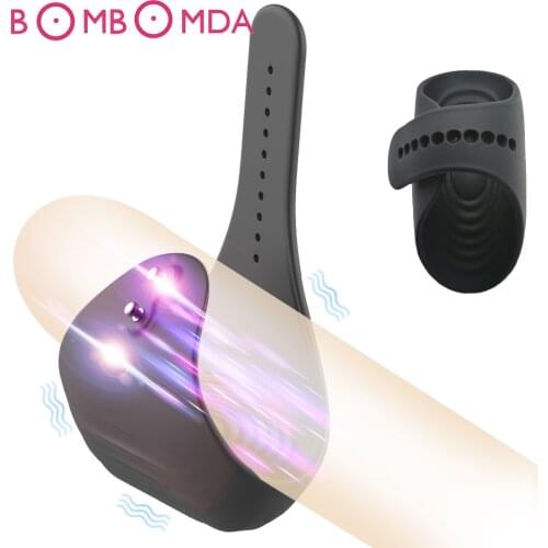 Male Masturbator Adjustable Vibrator Penis Trainer Glans Stimulate Sex Toys For Men Pussy Vibration Beginer Delay Erotic Sex Toy