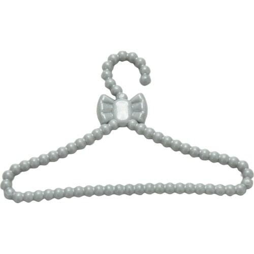 Wholesale 10 Pcs/lot Gray Hangers Dress Clothes Accessories For Dolls Clothing Collector Supplies