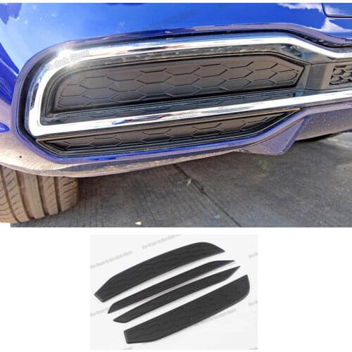 Lsrtw2017 Abs Car Rear Bumper Foglight Trims Light Honeycomb Panel for Audi Q5 2018 2019 2020 Accessories Auto Styling