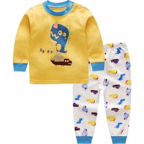 Baby Boys Girls Pajamas Sets Boys and Girls Childrens Sleepwear Long Sleeve Clothes T-shirt Striped stripe Tops Outfits