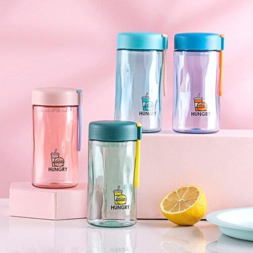 Plastic Bottle Anti-skid Leakproof Convenient Cute Water Bottle Sports Fitness Gym Bottle Outdoor Portable Drinking Bottle