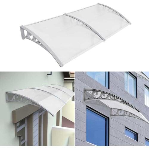 Durable Sun Shade Door Awning Door-Window Shelter Outdoor Front Back Porch Door Canopy Multi-size Aluminum Patio Cover HWC