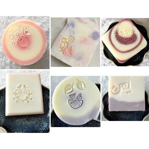 Animal Pattern Transparent Handmade Soap Stamp The Birds On the Tree Acrylic Soap Making Chapter Custom Stamps