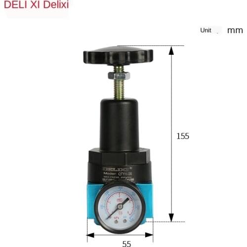 Delixi High-Pressure Reducer Valve Pneumatic Components High Pressure Pressure Regulating Valve QTYH-8 QTYH-10 QTYH-15