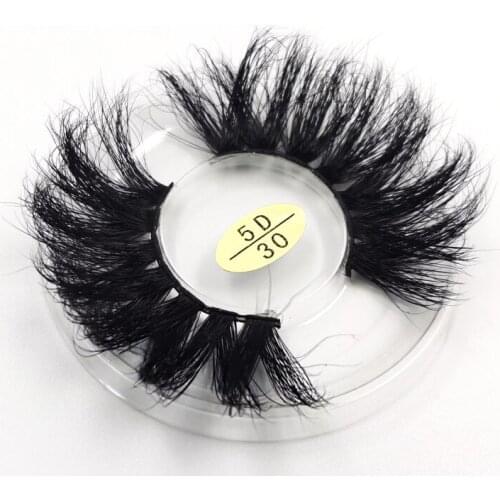 25mm 5D 30 Handemade Natural Fluffy Real Long Mink Lashes False StripSoft Eyelashes Volume Extension Dramatic Faux Cils