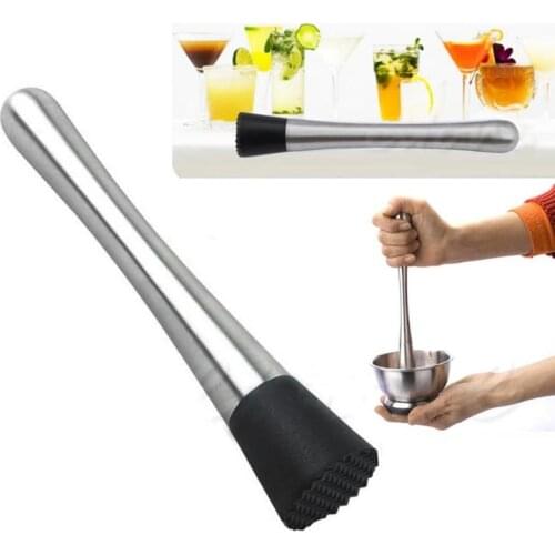 Cocktail Muddler Shaker With Crushing Hammer Stainless Steel Wine Mixing Stick For DIY Drink Fruit Muddler For Bar Accessories